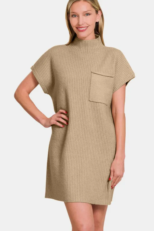 Zenana Short Sleeve Sweater Mini Dress sold by Charming Charlie