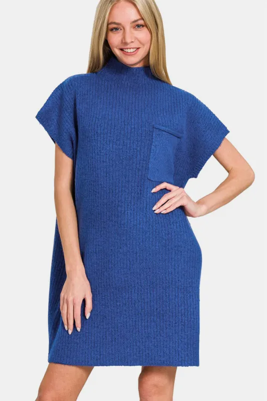 Zenana Short Sleeve Sweater Mini Dress sold by Charming Charlie