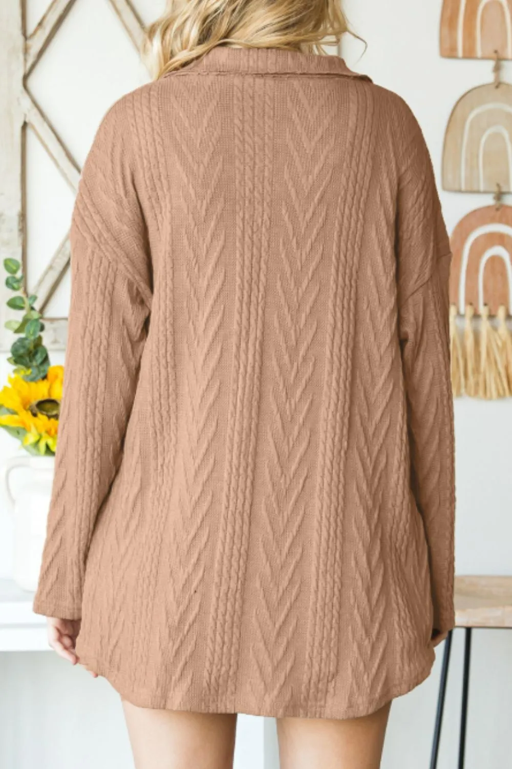 Button Up Drop Shoulder Jacket sold by Charming Charlie product image thumbnail 3