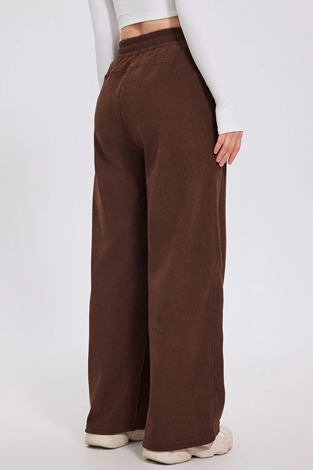 Basic Bae Elastic Waist Wide Leg Pants sold by Charming Charlie product image thumbnail 4