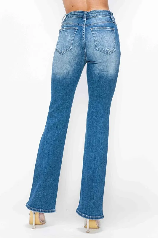 bytos Full Size Distressed High Rise Jeans with Pockets sold by Charming Charlie product image thumbnail 2