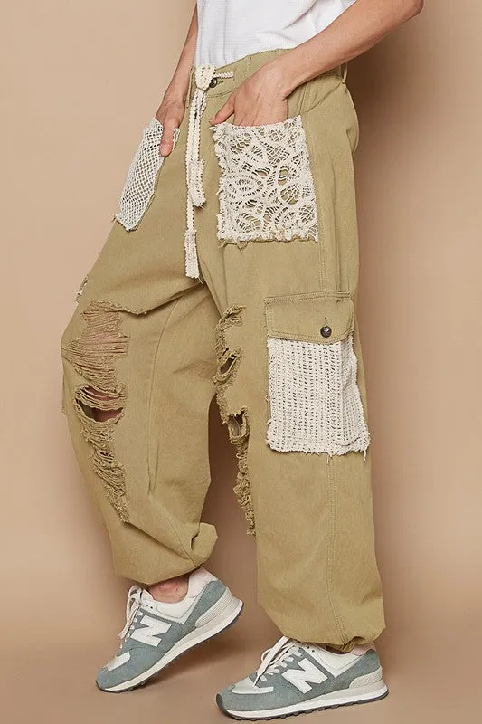 POL Crochet Patch Distressed Washed Jeans sold by Charming Charlie product image thumbnail 2