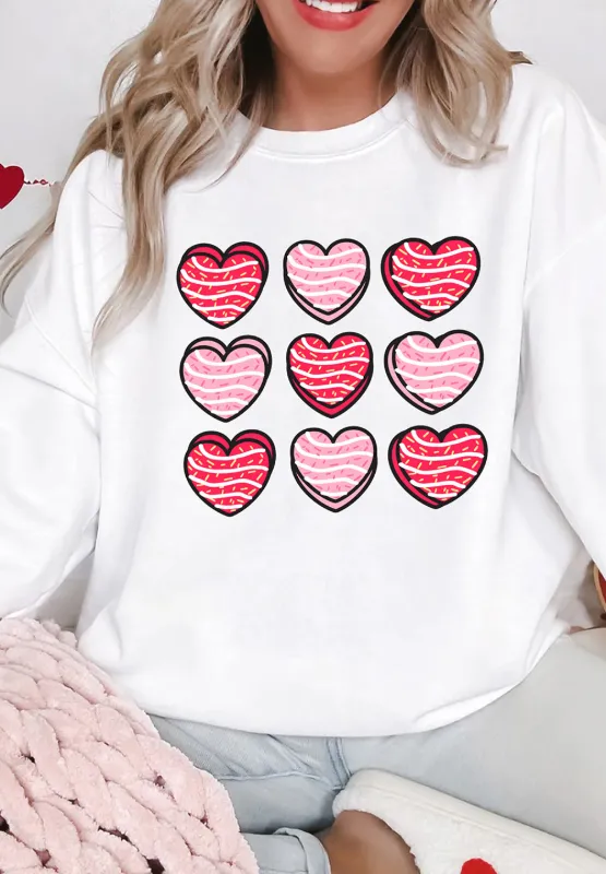 Valentine's Day Heart Round Neck Long Sleeve Sweatshirt sold by Charming Charlie product image thumbnail 4