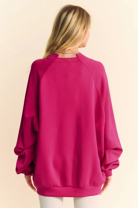 Davi & Dani Round Neck Raglan Sleeve Sweatshirt sold by Charming Charlie product image thumbnail 2