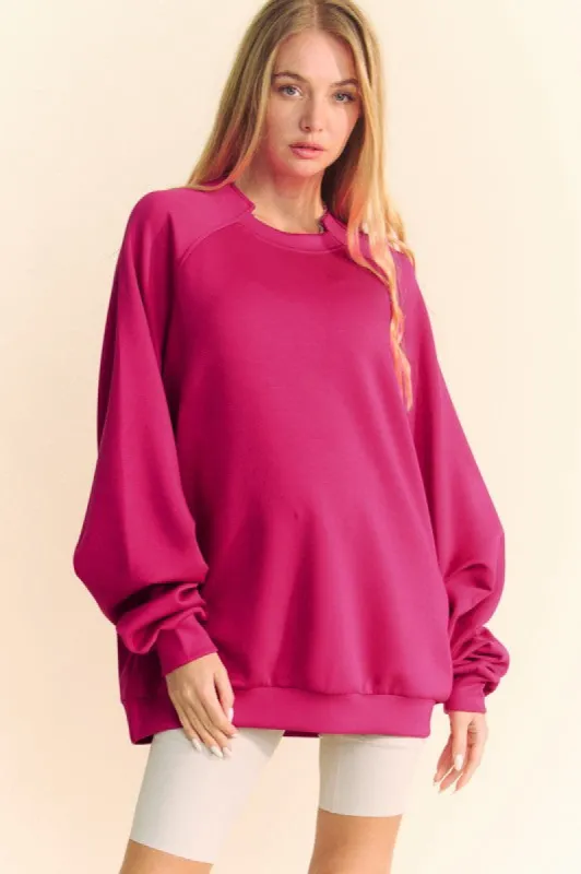 Davi & Dani Round Neck Raglan Sleeve Sweatshirt sold by Charming Charlie