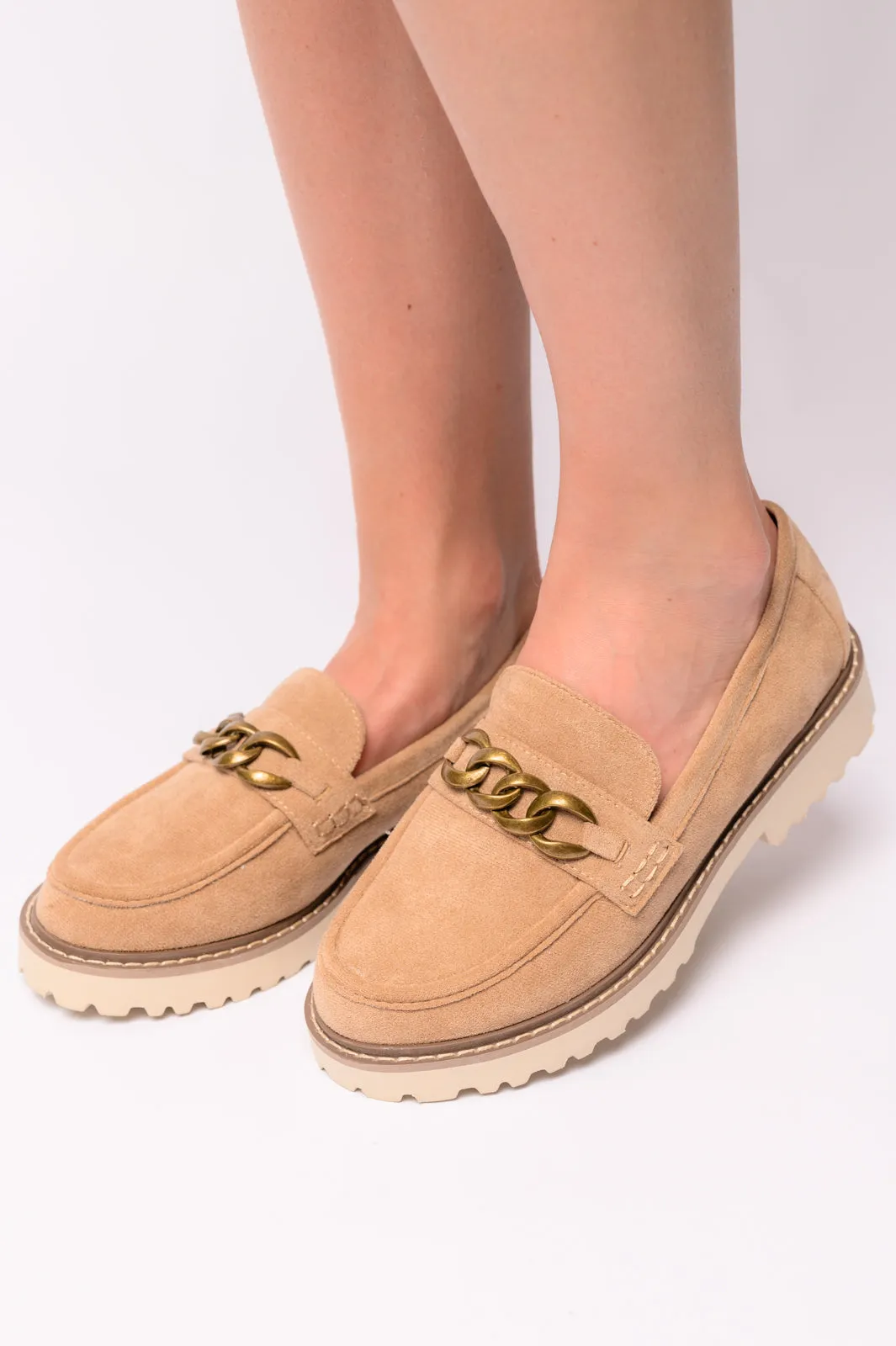 Literally Loafers in Camel Faux Suede sold by Charming Charlie product image thumbnail 3