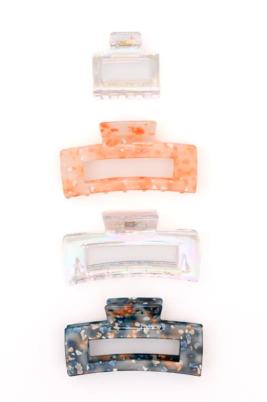 Confetti and Iridescent Clip Set of 4 made by Charming Charlie