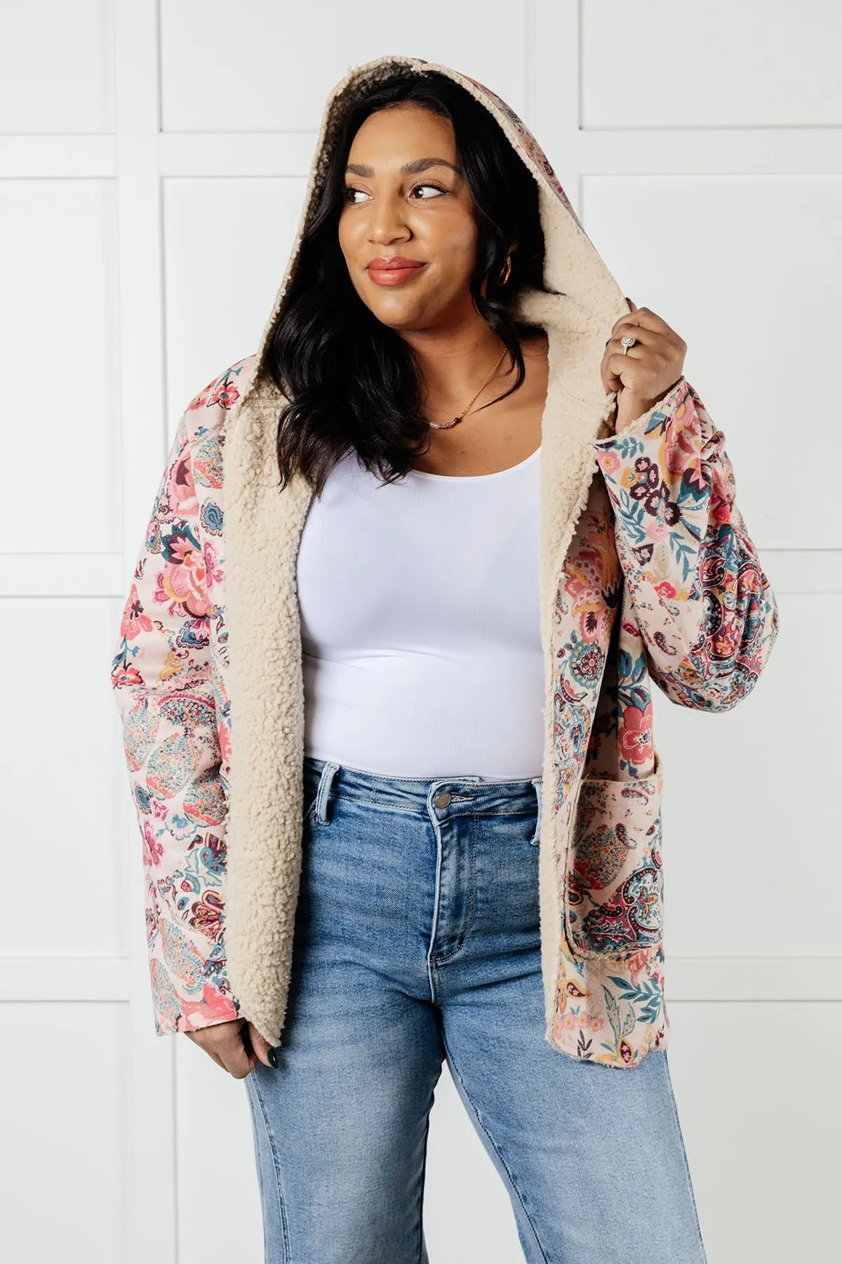 Beautiful Things Sherpa Lined Hoodie sold by Charming Charlie product image thumbnail 5