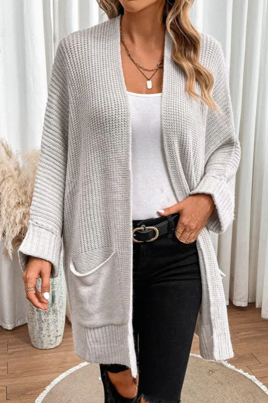 Batwing Sleeve Oversized Cable Knit Cardigan sold by Charming Charlie