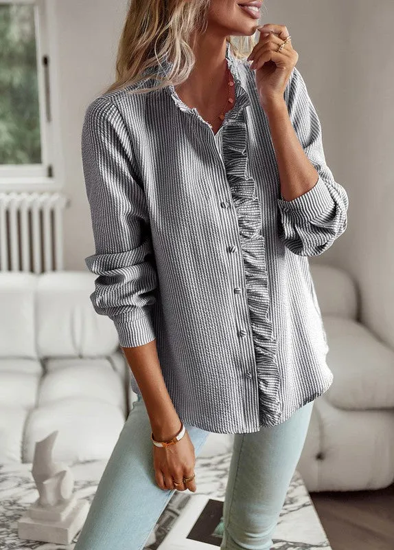 Women's Long Sleeve High Neck Blouse sold by Charming Charlie product image thumbnail 4