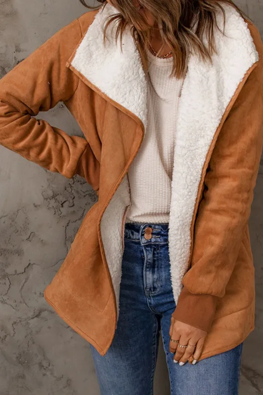 Open Front Long Sleeve Sherpa Jacket sold by Charming Charlie