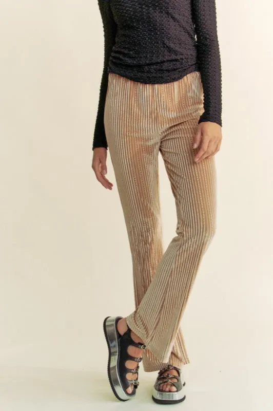 Davi & Dani Elastic Waist Knit Flare Pants sold by Charming Charlie