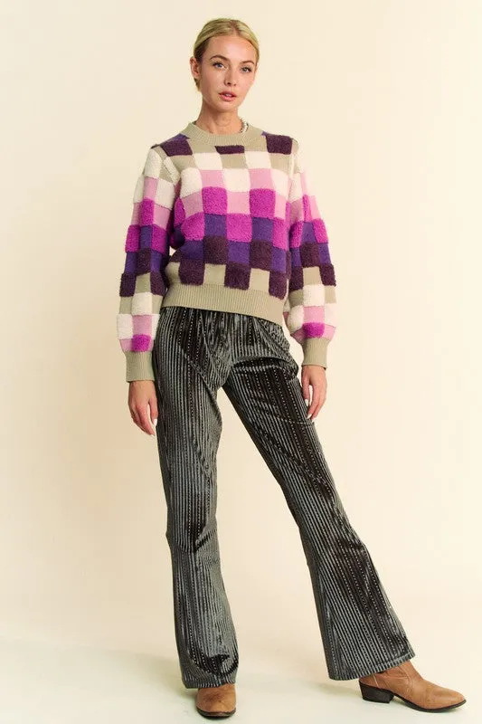 Davi & Dani Elastic Waist Knit Flare Pants sold by Charming Charlie product image thumbnail 4