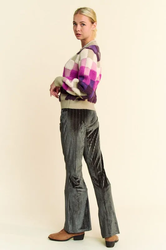 Davi & Dani Elastic Waist Knit Flare Pants sold by Charming Charlie product image thumbnail 5