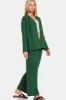 Zenana Quilted Button Up Long Sleeve Top and Pants Lounge Set sold by Charming Charlie