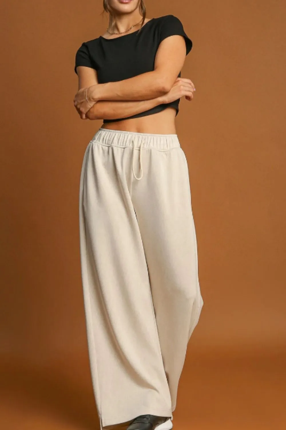 Drawstring Wide Leg Pants sold by Charming Charlie product image thumbnail 3