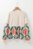 Printed Round Neck Long Sleeve Blouse sold by Charming Charlie