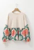 Printed Round Neck Long Sleeve Blouse sold by Charming Charlie