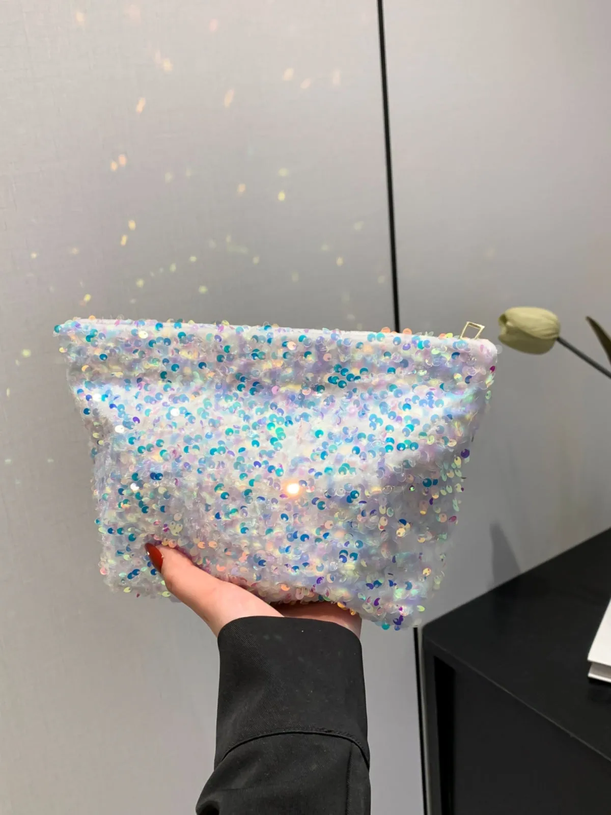 Sequin Clutch with Zipper sold by Charming Charlie product image thumbnail 3