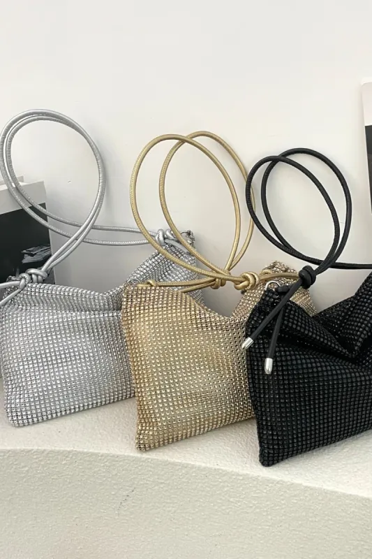 Rhinestone Knotted Strap Crossbody Bag sold by Charming Charlie
