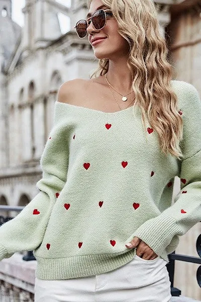 Heart sweater sold by Charming Charlie product image thumbnail 2