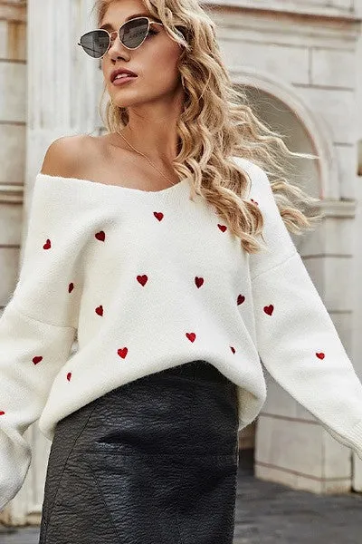 Heart sweater sold by Charming Charlie product image thumbnail 3
