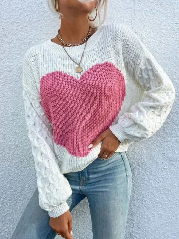 Heart knit sweater sold by Charming Charlie