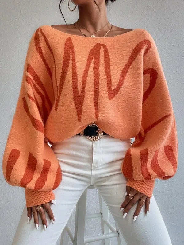 Oversized balloon sleeve sweater sold by Charming Charlie product image thumbnail 4