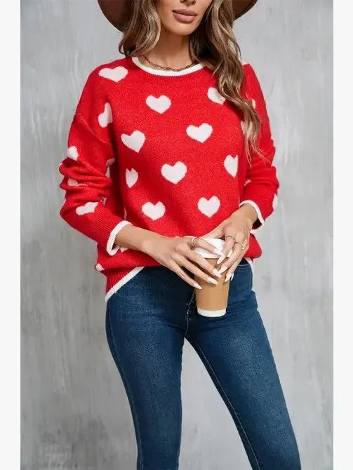 Heart knit sweater sold by Charming Charlie