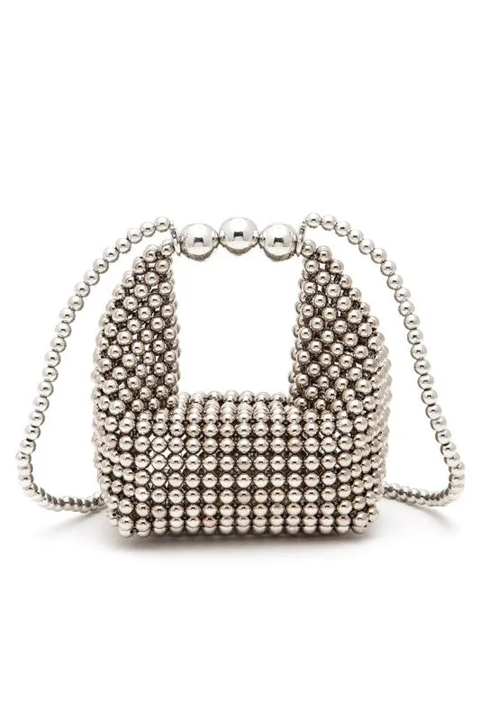 Petite Pearl Braided Top Handle Clutch Bag sold by Charming Charlie