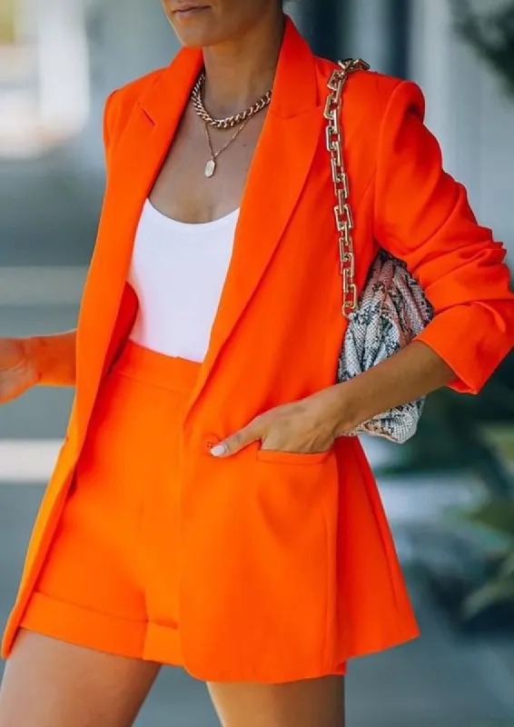 Two piece blazer and shorts set sold by Charming Charlie