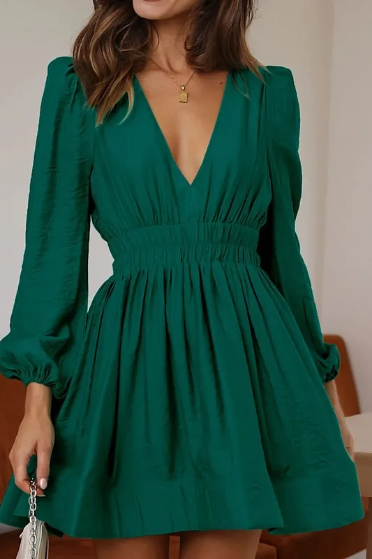 V neck long sleeve dress sold by Charming Charlie product image thumbnail 5