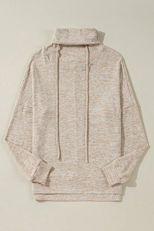 Women Cowl High Neck Long Sleeve Split Shirts sold by Charming Charlie product image thumbnail 5