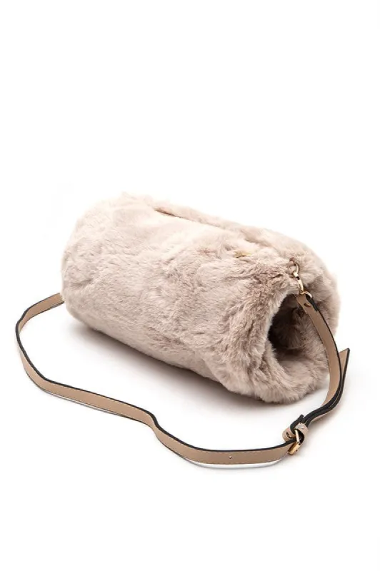 Hand Warmer Faux Fur Crossbody Bag sold by Charming Charlie