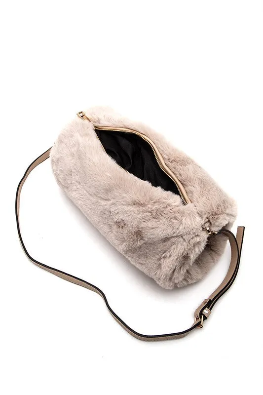 Hand Warmer Faux Fur Crossbody Bag sold by Charming Charlie product image thumbnail 2