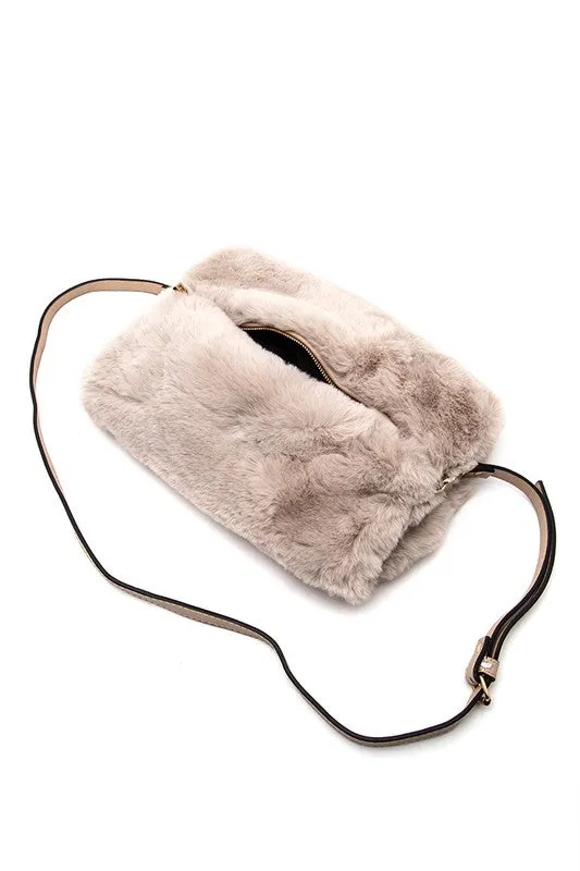 Hand Warmer Faux Fur Crossbody Bag sold by Charming Charlie product image thumbnail 3