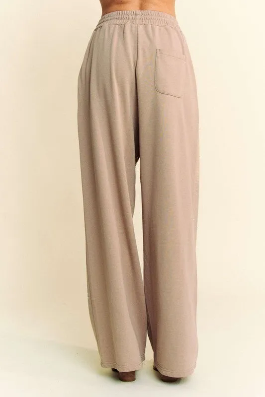 Davi & Dani Rhinestone Drawstring Wide Leg Pants sold by Charming Charlie product image thumbnail 2