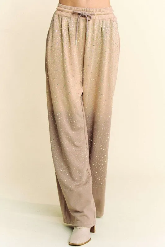 Davi & Dani Rhinestone Drawstring Wide Leg Pants sold by Charming Charlie product image thumbnail 4