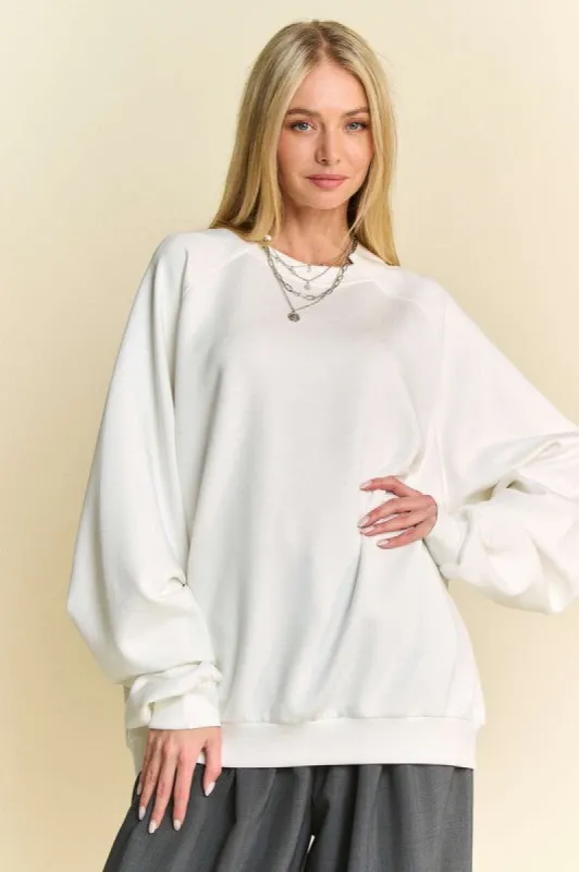 Davi & Dani Round Neck Raglan Sleeve Sweatshirt sold by Charming Charlie