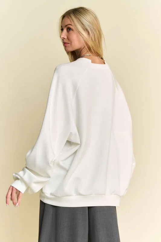 Davi & Dani Round Neck Raglan Sleeve Sweatshirt sold by Charming Charlie product image thumbnail 2