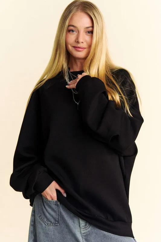 Davi & Dani Round Neck Raglan Sleeve Sweatshirt sold by Charming Charlie