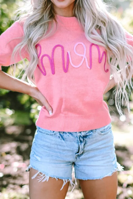 MOM Round Neck Half Sleeve Sweater sold by Charming Charlie