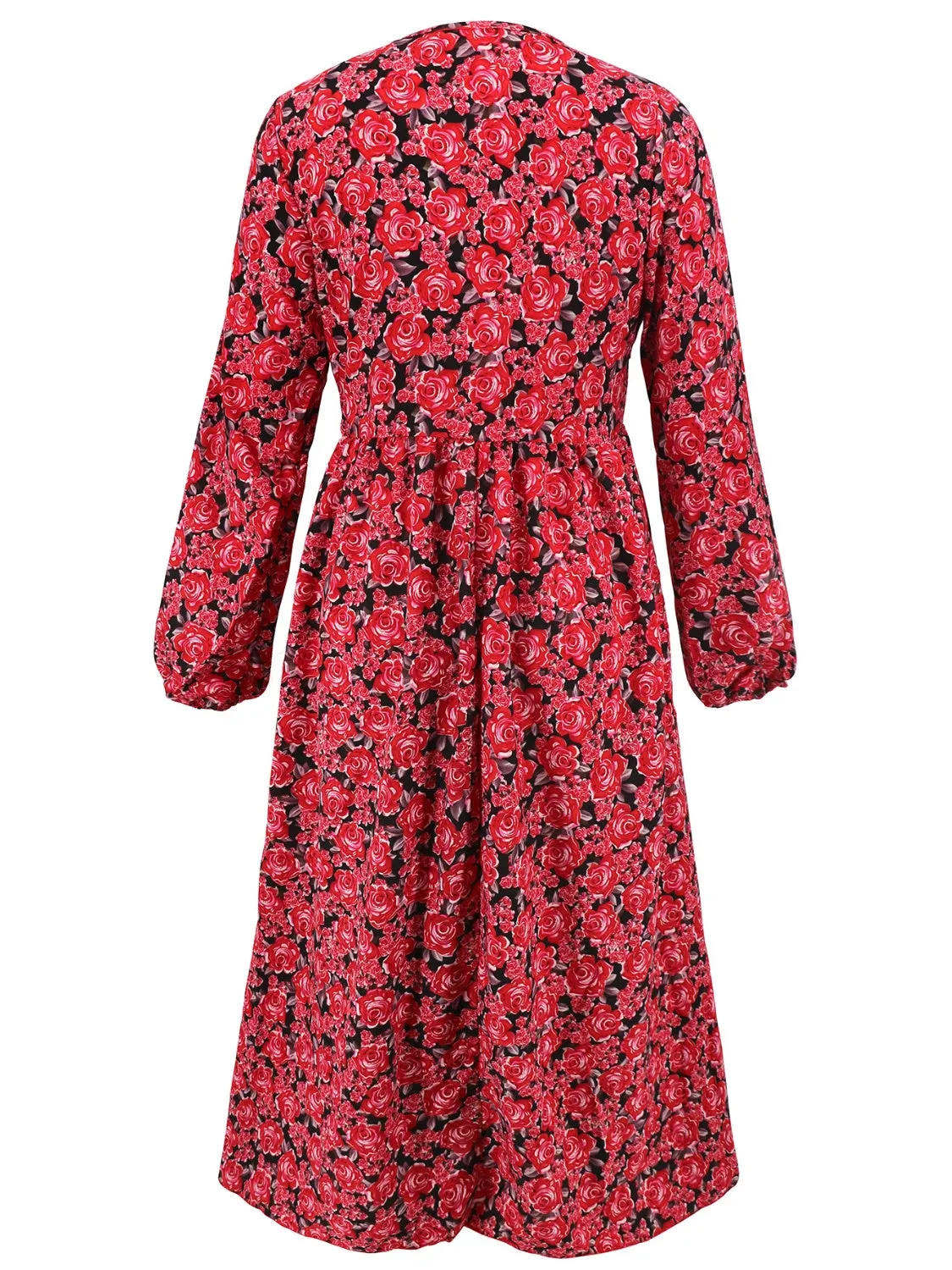 Floral V-Neck Long Sleeve Midi Dress sold by Charming Charlie product image thumbnail 5