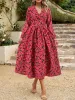 Floral V-Neck Long Sleeve Midi Dress sold by Charming Charlie