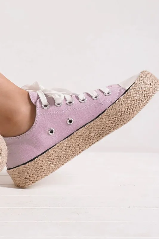 Beast Fashion Lace Up Woven Espadrille Sole Sneakers sold by Charming Charlie