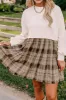 Plaid Round Neck Long Sleeve Mini Dress sold by Charming Charlie