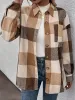 Curved Hem Plaid Collared Neck Shacket sold by Charming Charlie