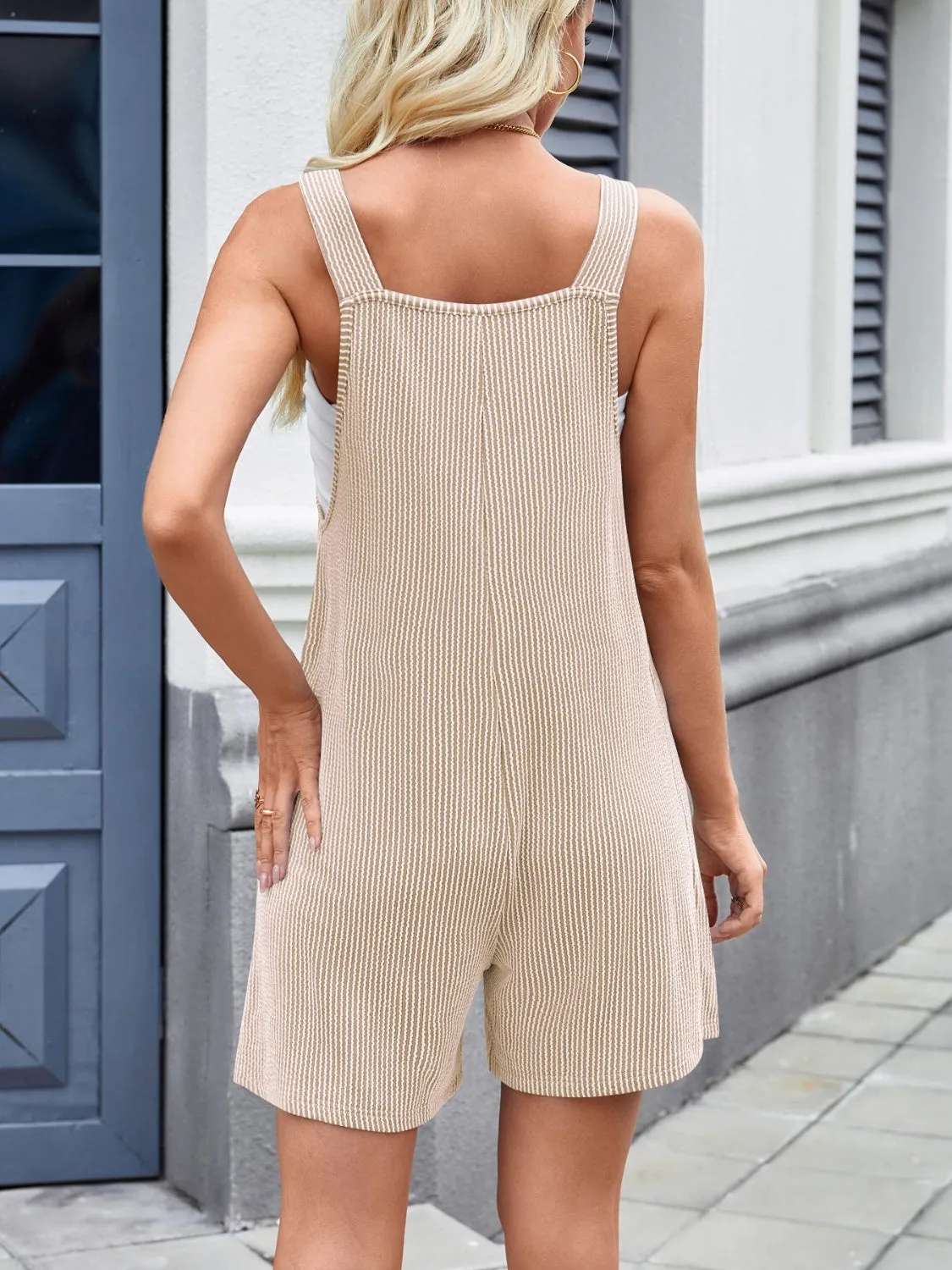 Lovelet Knotted Wide Strap Scoop Neck Overalls sold by Charming Charlie product image thumbnail 3