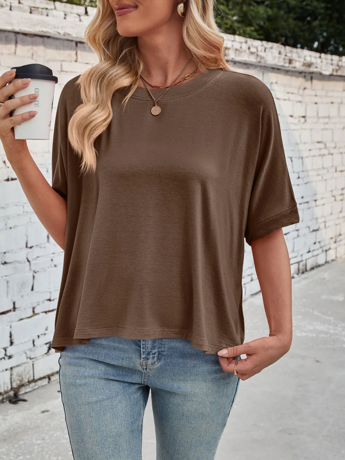 Lovelet Round Neck Half Sleeve T-Shirt sold by Charming Charlie product image thumbnail 5
