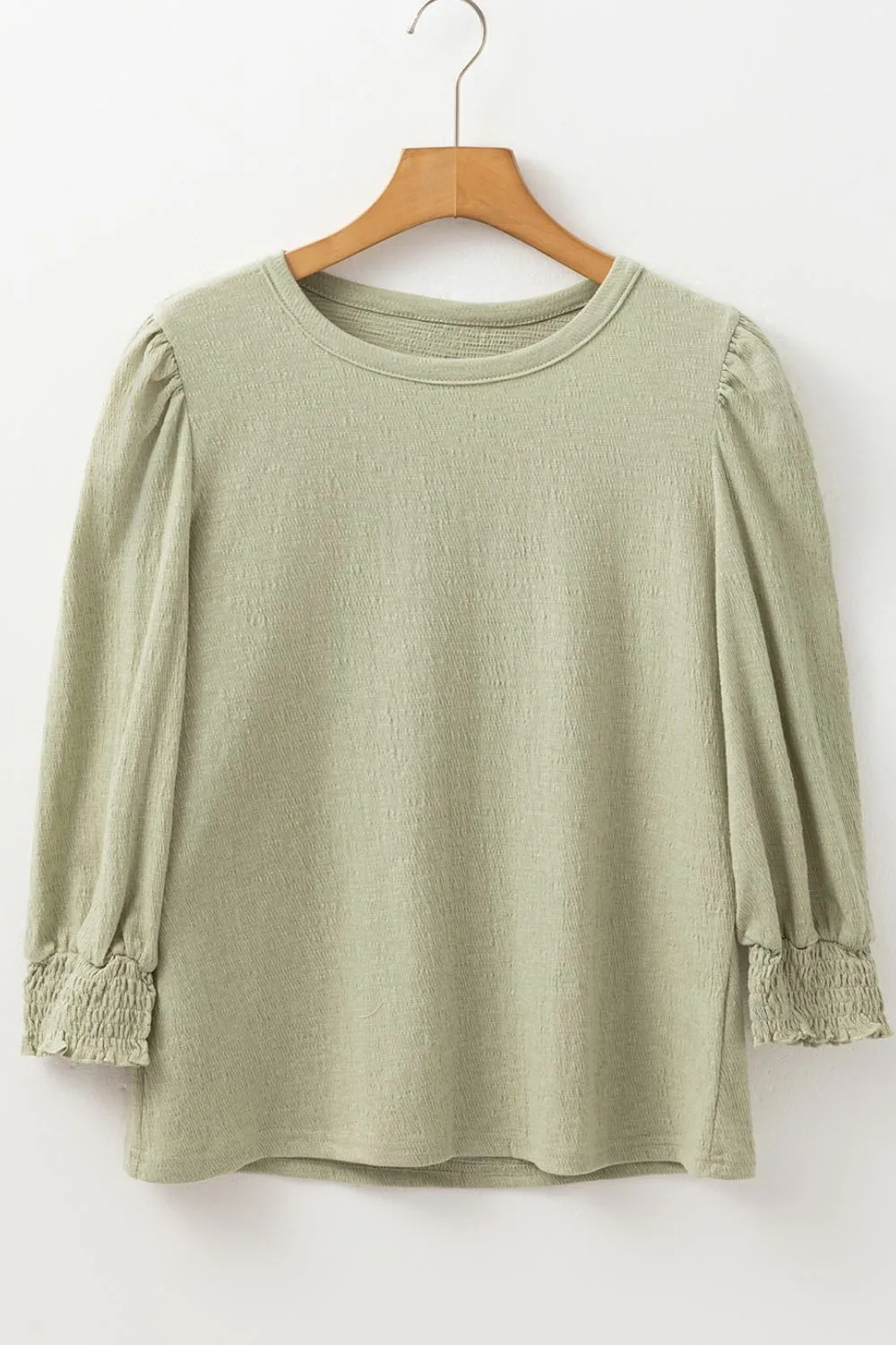 Textured Round Neck Three-Quarter Sleeve Blouse sold by Charming Charlie product image thumbnail 3